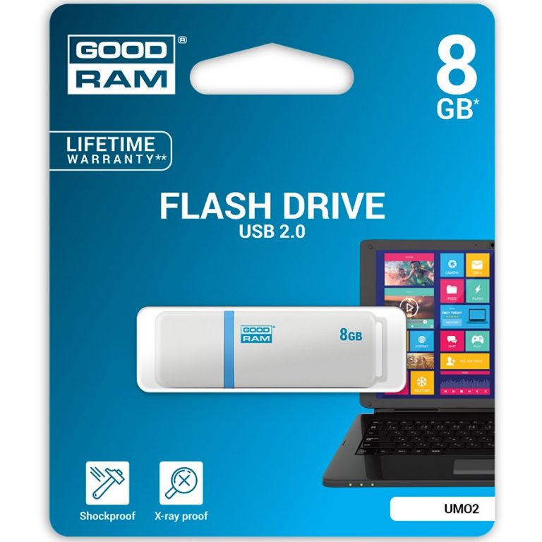 GOODRAM 8GB UMO2 WHITE USB 2.0