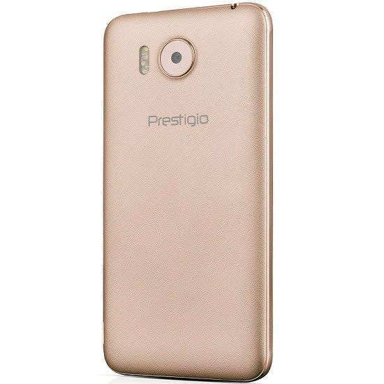 Prestigio Grace R7, PSP7501DUO, fingerprint scanner, dual SIM, 3G, 5.0“ (720*1280) IPS 2.5D display, Android 6.0 Marshmallow, quad core 1.3GHz, 2GB RAM + 16GB eMMC, 2.0MP front +13.0MP rear camera with triple-LED flash, 2500mAh battery, golden