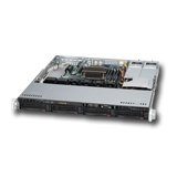 Supermicro Server Chassis CSE-813MT-R400CB, 1U, MB ATX 12×10, 4×3.5 Hot-swap SAS2/SATA backplane, 1xSlim DVD Optional, 1xFF slots, 1+1 400W RPS, 4xFan, Rails, Black