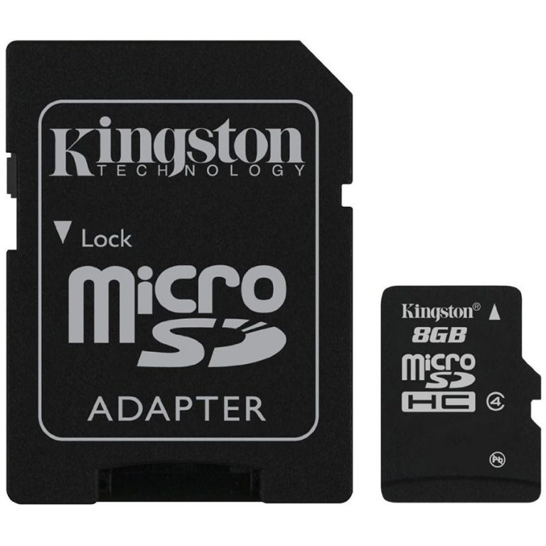 Kingston  8GB microSDHC Class 4 Flash Card + SD Adapter, EAN: ‘740617128147