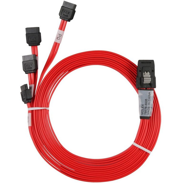 LSI SAS/SATA 1.0m Internal Mini-SAS (SFF-8087) to 4xDiscrete SATA cable