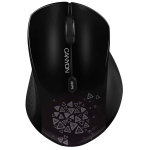 CANYON CNS-CMSW4 Mouse (Wireless, Optical 800/1280 dpi, 6 btn, USB, power saving technology), Black