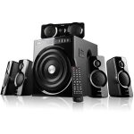 Multimedia – Speaker FENDA F6000U (5.1 Channel Surround, 123W, 150Hz-120kHz, Subwoofer: 30Hz-120Hz, USB/SD card reader, FM, remote control, Wooden, Black)