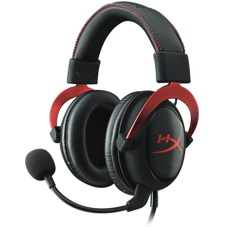 Kingston HyperX Gaming Headset, Cloud II Pro, red, 53mm drivers, USB/3.5mm jack, noise-cancellation microphone, aluminium frame,