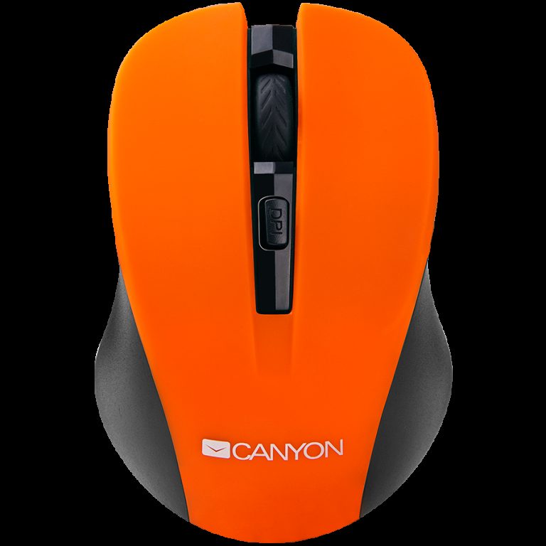 CANYON Mouse CNE-CMSW1(Wireless, Optical 800/1000/1200 dpi, 4 btn, USB, power saving button), Orange