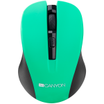 CANYON Mouse CNE-CMSW1(Wireless, Optical 800/1000/1200 dpi, 4 btn, USB, power saving button), Green