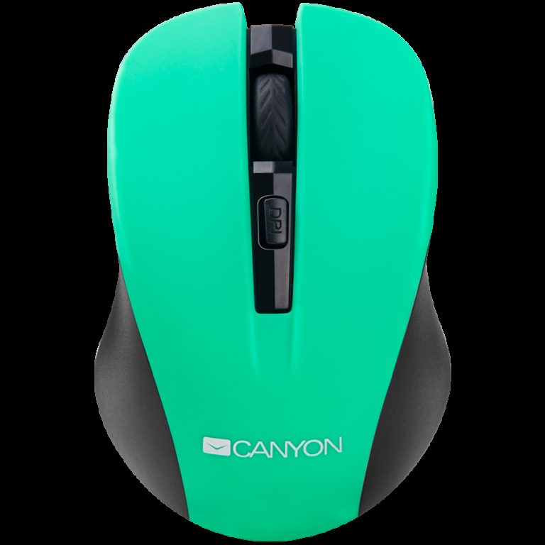 CANYON Mouse CNE-CMSW1(Wireless, Optical 800/1000/1200 dpi, 4 btn, USB, power saving button), Green
