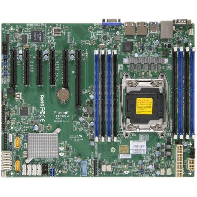 Supermicro MBD-X10SRI-F-O, Single SKT, Intel C612 chipset, 8xDIMMs DDR4 LR/RDIMM2400, 10xSATA3 6G, 2xSATA-DOM, 2x1GbE i350, IPMI2.0+IP-KVM, 4xPCIe3.0/2xPCIe2.0 slots, ATX 12×9.6, Retail