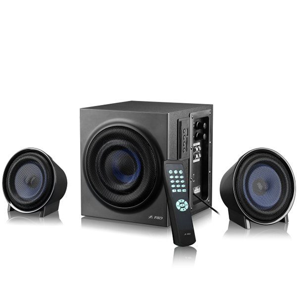 Multimedia – Speaker F&D W130X (2.1 Channel Surround, 42W, 340Hz-20kHz, Subwoofer: 45Hz-135Hz, Bluetooth, USB/SD card reader, Wooden, Black)