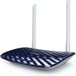 TP-LINK AC750 Dual Band Wireless Router, Mediatek, 433Mbps at 5GHz + 300Mbps at 2.4GHz, 802.11ac/a/b/g/n,1 10/100M WAN + 4 10/100M LAN, Wireless On/Off, 1 USB 2.0 port, 2 fixed antennas