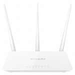 Tenda Wi-Fi Router 300Mbps, 3x5dbi fixed antennas, 1×10/100Mbps WAN Port, 3×10/100Mbps LAN ports; 2.4GHZ, DHCP, PPPoE, Static IP, PPTP, L2TP, WPS, WISP