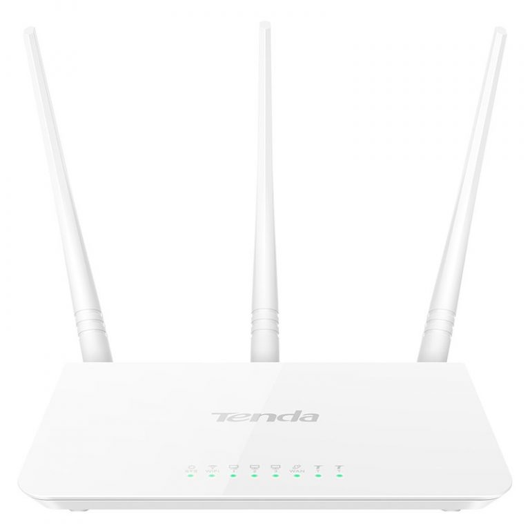 Tenda Wi-Fi Router 300Mbps, 3x5dbi fixed antennas, 1×10/100Mbps WAN Port, 3×10/100Mbps LAN ports; 2.4GHZ, DHCP, PPPoE,