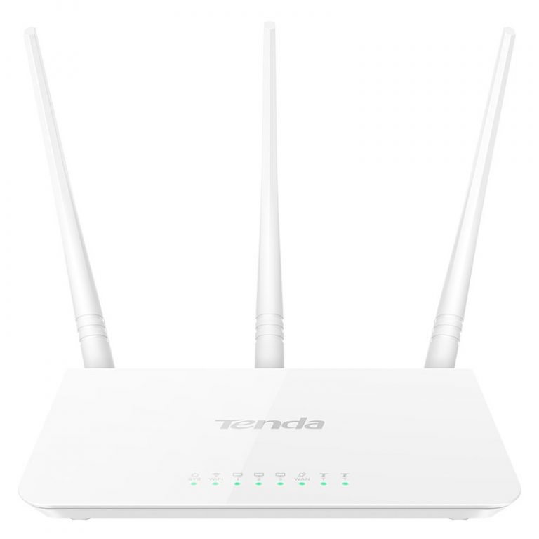 Tenda Wi-Fi Router 300Mbps, 3x5dbi fixed antennas, 1×10/100Mbps WAN Port, 3×10/100Mbps LAN ports; 2.4GHZ, DHCP, PPPoE, Static IP, PPTP, L2TP, WPS, WISP