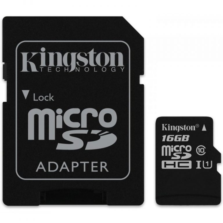 Kingston  16GB microSDHC Class 10 UHS-I 45MB/s Read Card + SD Adapter, EAN: ‘740617245974