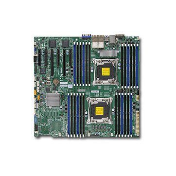 Supermicro X10DRI-LN4+ Dual socket R3 (LGA 2011) supports Intel Xeon processor E5-2600 v3 family; QPI up to 9.6GT/s Intel C612 chipset Up to 1.5TB ECC DDR4 2133MHz; 24x DIMM slots PCI-E 3.0 x16, 3 PCI-E 3.0 x8, andPCI-E 2.0 x4 (in x8)