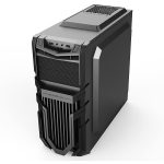 Chassis Vortex_V5 Middle Tower, ATX, 7 slots, 2 X 5.25″, 3 X 3.5″ H.D., 3 X 2.5″ SSD, 1 X USB2.0 / 2 x HDAUDIO / 1 x USB3.0, PSU Optional,2 X 120mm Front LED fan/opt./, 1 x 120mm Back Black FAN, 1 X 120mm top LED fan /opt./, BLACK