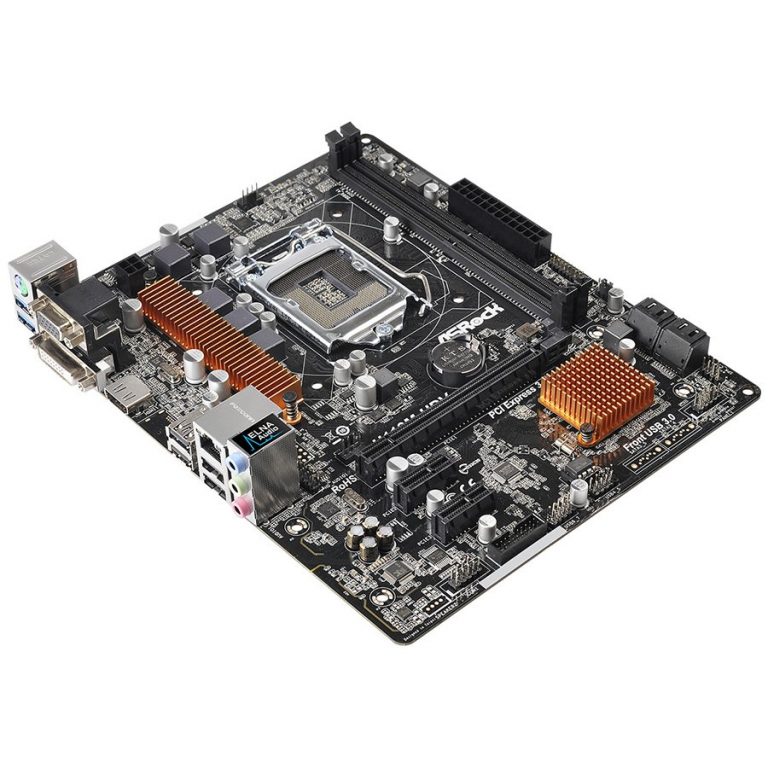 ASROCK Main Board Desktop H110 (S1151, 2xDDR4,1xPCI E 3.0 x16,2xPCI E 2.0×1, SATA III ,GLAN,DVD-D,HDMI,VGA, USB3.0)micro ATX retail