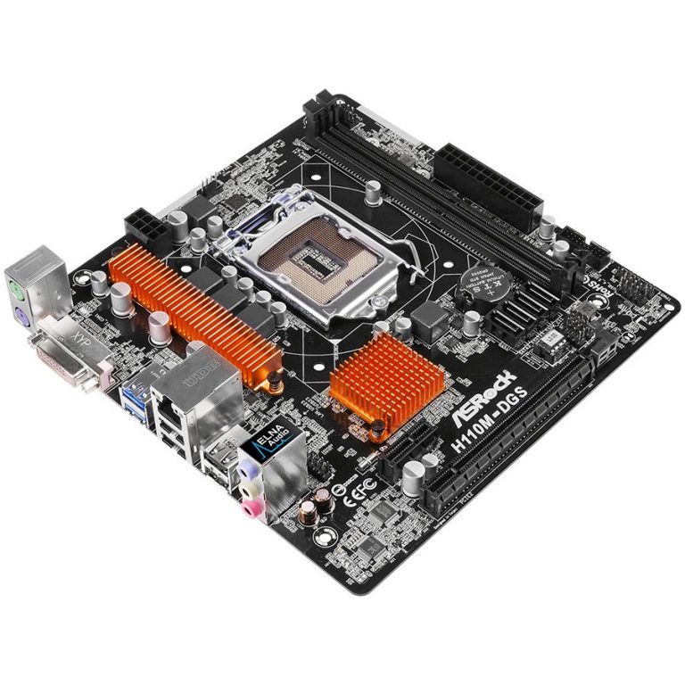 ASROCK Main Board Desktop H110 (S1151, 2xDDR4,1xPCI E 3.0 x16,1xPCI E 2.0×1, SATA III ,GLAN,DVD-D, USB3.0)micro ATX retail