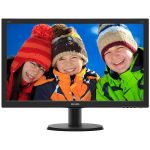 PHILIPS Monitor LED V-Line 240V5QDAB (23.8”, IPS-ADS, 16.9, 1920×1080, 1000:1, 5ms, 10M:1, 250 cd/m2, VGA, DVI, HDMI, VESA) Black, 2y