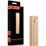 CANYON CNE-CSPB26GO Aluminium compact battery charger. Color: golden, Capacity: 2600mAh, Output: DC5V 1A, Input: DC5V 1A Output Charging: 1.5-2 hours, Input Charging: 2-3 hours. Cycle Life: 500 times