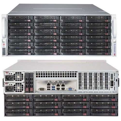 Supermicro Chassis CSE-847BE1C-R1K28LPB, 4U, 36x 3.5″ H/swap SAS/SATA Drive Bays, 1280W Redundant PSU – Black