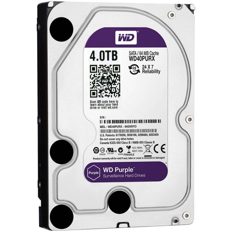 HDD AV WD Purple (3.5”, 4TB, 64MB, RPM IntelliPower, SATA 6 Gb/s)