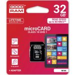 GOODRAM 32GB MICRO CARD class 10 UHS I + adapter