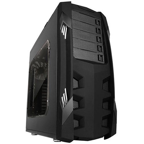 Chassis VAMPIRE WBTI Middle Tower, ATX/ Mini ITX/ Flex ATX/ SSICEB, 7 slots, 5 X 5.25″, 7 X 3.5″ H.D./2.5″ SSD, 2 X USB2.0 / 2 x AUDIO / 2 x USB3.0, PSU Optional,1 X 200mm Front LED fan, 1 x 140mm Back Black Fan, 2 X 120mm Side LED fan /opt./, Black