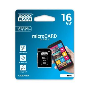 GOODRAM 16GB MICRO CARD class 4 +adapter