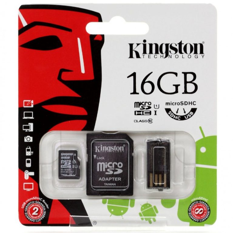Kingston  16GB Multi Kit (Class 10 microSD + SD adapter + USB reader) Android, EAN: ‘740617183009