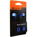 CANYON Stereo Earphones with inline microphone, Blue