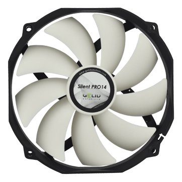 GELID Silent PRO 14 140mm (120mm compatible) PWM Case Fan without Clicking Noise PWM