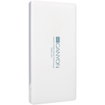CANYON Power bank 10000mAh (Color: White), bulit in Lithium Polymer Battery