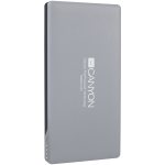 CANYON Power bank 10000mAh (Color: Dark Gray), bulit in Lithium Polymer Battery