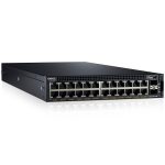 Dell Networking X1026P Smart Web Managed Switch, 24x 1GbE PoE (up to 12x PoE+) and 2x 1GbE SFP ports