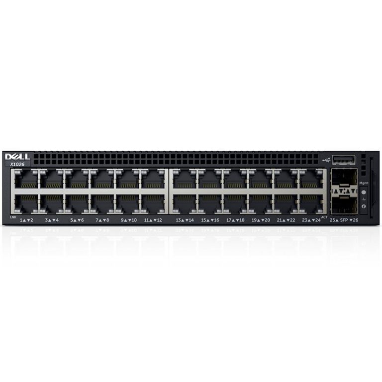 Dell Networking X1026 Smart Web Managed Switch, 24x 1GbE and 2x 1GbE SFP ports