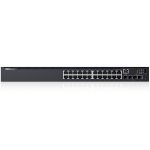 Dell Networking N1524, 24x 1GbE + 4x 10GbE SFP+ fixed ports, Stacking, IO to PSU airflow, AC