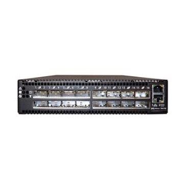 Mellanox Spectrum based 100GbE 1U Open  switch with Cumulus Linux, 16 QSFP28 ports, 2 power supplies (AC), x86 dual core, Short depth, C2Pirflow, Rail Kit must be purchased separately, RoHS6