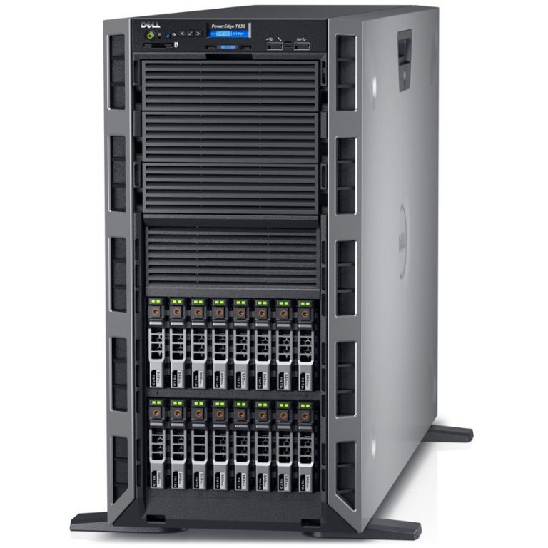 PowerEdge T630,Chassis with up to 8, 3.5″ HDD,Xeon E5-2620 v4 2.1GHz 8C/16T,2x8GB RDIMM 2400MT/s,iDRAC8 Ent.,300GB SAS 10K 12GBps,PERC H730 RAID 1GB Cache,Single hot-plug PSU(1+0) 1100W,DVD+/-RW,3Y NBD