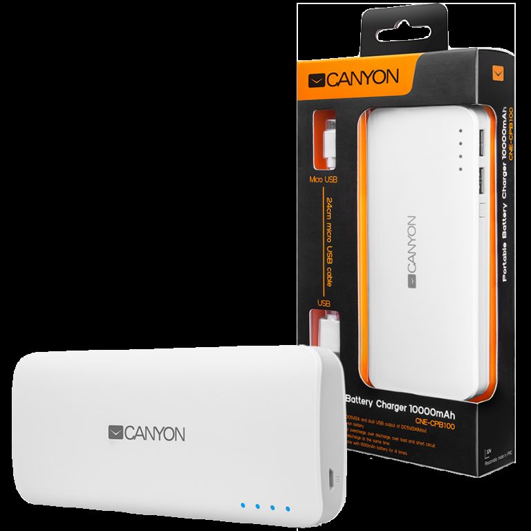 CANYON Battery charger for portable device 10000 mAh (White)
