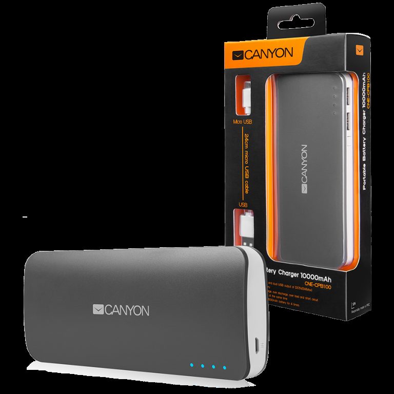 CANYON Battery charger for portable device 10000 mAh (Dark Grey)