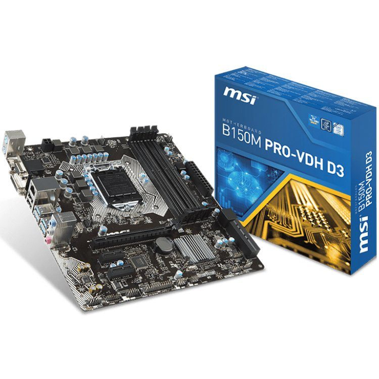 MSI Main Board Desktop B250 (S1151,4xDDR4,1xPCI-Ex16,2xPCI-Ex1, USB3.0,SATA III,DVI,HDMI,GLAN) mATX Retail