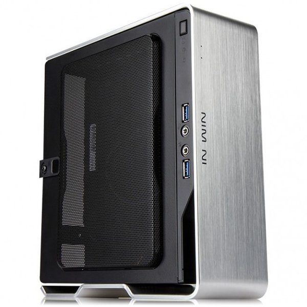 Chassis In Win Chopin Mini-ITX Tower Aluminium, SECC, Mini-ITX (Max:6.7″ x 6.7″), Front Ports 2xUSB3.0 HD Audio, 244x84x217, Internal Drive Bays 2×2.5″, 150W Internal PSU Included, CPU die surface to side panel height: 43mm, Silver