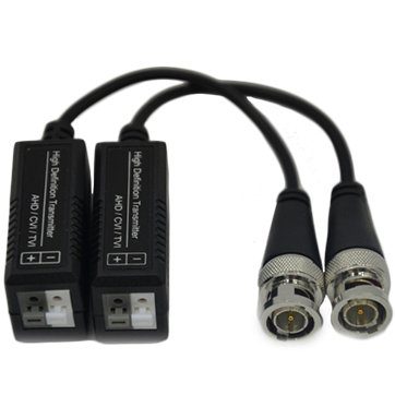 Passive HD Video Balun, 720p/300m, 1080p/100m. Integrated surge protector. Set – 2 pcs.