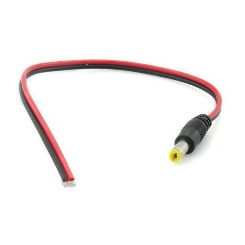 DC12V Male Power Supply Jack Connector 2.1 mm, 30cm cable.