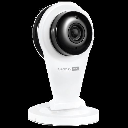 CANYON Portable Wi-Fi HD Camera, Multipurpose in-house IP camera with basic functions, White