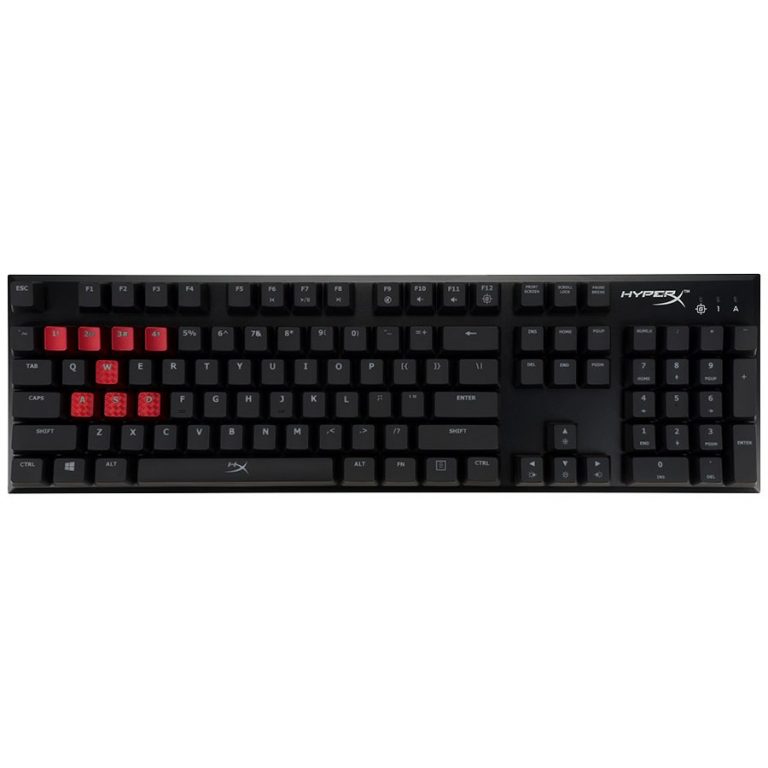 Kingston HyperX Mechanical Gaming Keyboard, Alloy FPS, Cherry MX  red, media buttons, USB charge port,HyperX red backlit keys, EAN: 740617263138