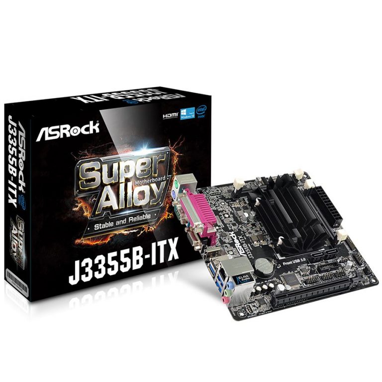 ASROCK Main Board Desktop (J3355 2.5GHz, DDR3 SO DIMM, 1xPCI 2.0×1,HDMI,VGA, 8ch, GLan,SATAIII,COM, LPT) Mini-ITX Box