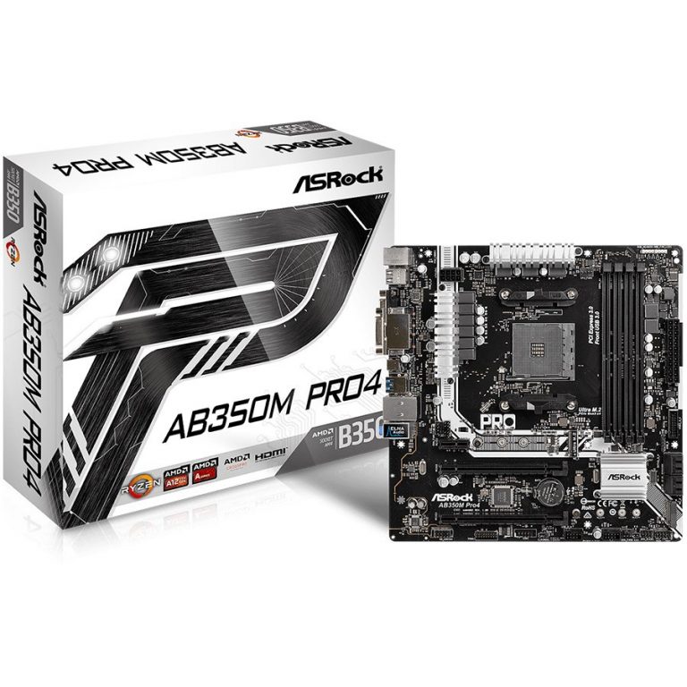 ASROCK Main Board Desktop AM4 B350 (SAM4,4xDDR4,2xPCI 3.0×16,1xPCI E 2.0×16, 2x m.2, SATA III,USB3.0,VGA,DVD,HDMI,GLAN) mATX Retail