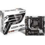 ASROCK Main Board Desktop AM4 A320 (SAM4,4xDDR4,2xPCI 3.0×16,2xPCI E 2.0×16, 1xPCI Ex1, SATA III,M2,USB3.0,VGA,DVD,HDMI,GLAN) mATX Retail